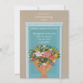 Invitation Blue Door Housewarming Party Illustrated (Devant)