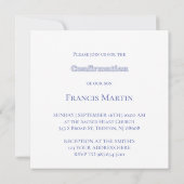 Invitation blue dove Confirmation | small size  (Dos)