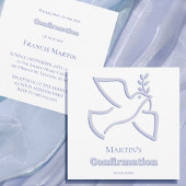 Invitation blue dove Confirmation | small size