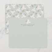 Invitation Blue Dove Nursery Note Card (Devant / Derrière)