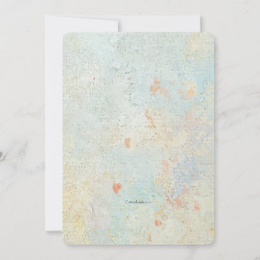 Invitation Blue Dove Religieux (Dos)