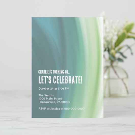 Invitation Blue Dream (Debout devant)