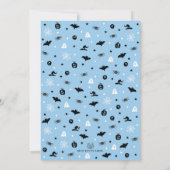 Invitation Blue Éffrayant One mignonne Ghost Boy 1er annivers (Dos)