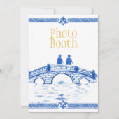 Invitation Blue Elegant Bridge Photo Booth Sign  (Dos)