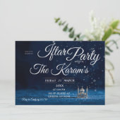 Invitation Blue Elegant Mosque Ramadan Iftar Party  Invit (Debout devant)