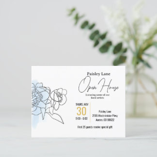 Invitation Blue Event pour open house ou autre