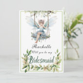 Invitation Blue Fairy Swing Serez-Vous Ma Femme D'Accueil (Debout devant)