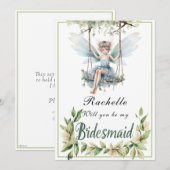 Invitation Blue Fairy Swing Serez-Vous Ma Femme D'Accueil (Devant / Derrière)