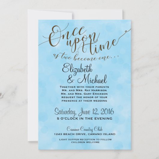 Invitation Blue Fairytale (Devant)