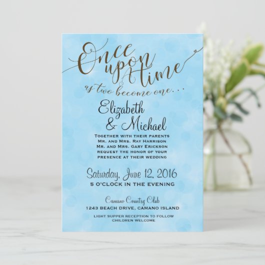 Invitation Blue Fairytale (Debout devant)