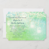 Invitation Blue Fairytale Woodhouse Farmhouse Mason Jar Maria (Devant)