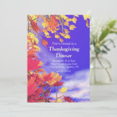 Invitation Blue Fall Sky Thankesgiving (Debout devant)