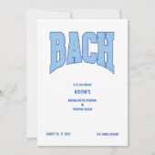 Invitation Blue Faux Glitter BACH Bachelorette Party (Devant)
