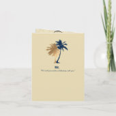 Invitation Blue Faux Gold Foil Jamaïque Passeport Mariage (Dos)