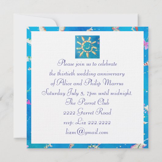 Invitation 'Blue Fish' (Dos)