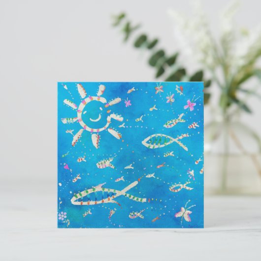 Invitation 'Blue Fish' (Debout devant)