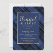 Invitation Blue flannel gel entreprise Noël (Devant)