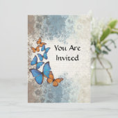 Invitation Blue floral (Debout devant)
