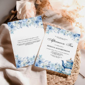 Invitation Blue Floral Afnoon Tea Party
