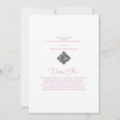 Invitation Blue Floral Crest Baby shower de lapin de Pâques (Dos)