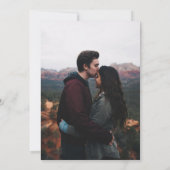 Invitation Blue Floral Lotus Chinoiserie avec Mariage photo (Dos)