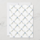 Invitation Blue Floral Wreath Printemps été bébé garçon douch (Dos)
