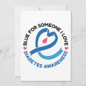 Invitation Blue for Someone I Love – Diabetes Awareness (Devant)