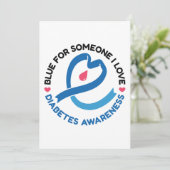 Invitation Blue for Someone I Love – Diabetes Awareness (Debout devant)