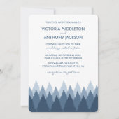 Invitation Blue Forest Range Mariage de bois (Devant)