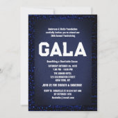 Invitation Blue Formal Corporate Gala Fête de bal (Devant)