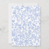 Invitation Blue French Chinoiserie Floral Bridal Shower (Dos)