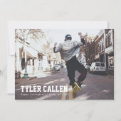 Invitation Blue Full Photo Grad Announcement (Devant)