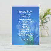 Invitation Blue Gentian Flower Bridal Shower  (Debout devant)