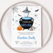 Invitation Blue Ghost Halloween Baby est en train de brasser 