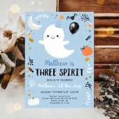 Invitation Blue Ghost Three Spirit Halloween Anniversaire