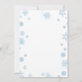 Invitation Blue Gingerbread Christmas Baby Shower Snowflakes (Dos)
