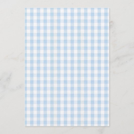 Invitation Blue Gingham Baby Shower (Dos)