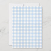 Invitation Blue Gingham Teddy Bear Balloon Boy Baby Shower (Dos)