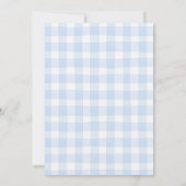 Invitation Blue Gingham Teddy Bear Beary First Birthday (Dos)