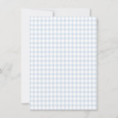 Invitation Blue Gingham Teddy Bear Neutral Baby Shower (Dos)