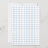 Invitation Blue Gingham Teddy Bear Neutral Baby Shower (Dos)