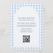 Invitation Blue Gingham We Can Bearly Wait All in One (Dos)