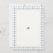 Invitation Blue Gingham We Can Bearly Wait baby shower (Dos)