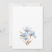 Invitation Blue Gold 3D Flowers (Dos)