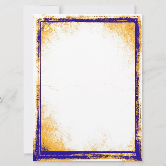 Invitation Blue & Gold Elegance (Dos)