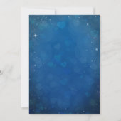 Invitation Blue Gold Fairy Tale Castle Sparkle Fête des marié (Dos)