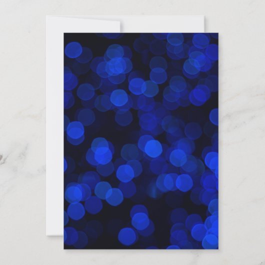 Invitation Blue Gold Faux Parties scintillant Lumières Sweet (Dos)