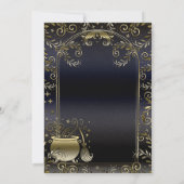 Invitation Blue Gold Magic Whimsical Halloween Party (Dos)