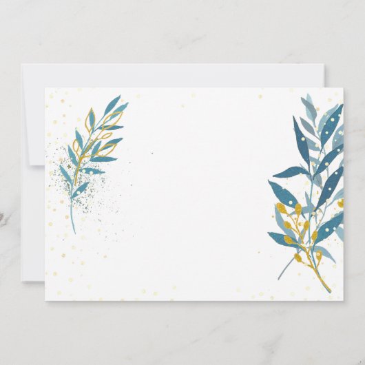 Invitation Blue Gold Parties scintillant 30e fête d'anniversa (Dos)