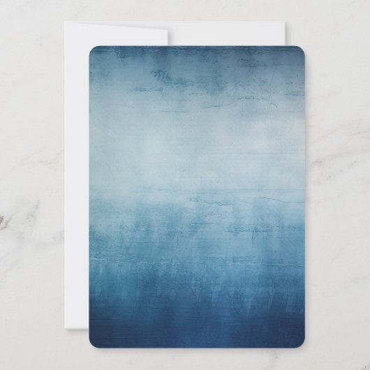 Invitation Blue Gold Parties scintillant Tropical Palm Tree M (Dos)